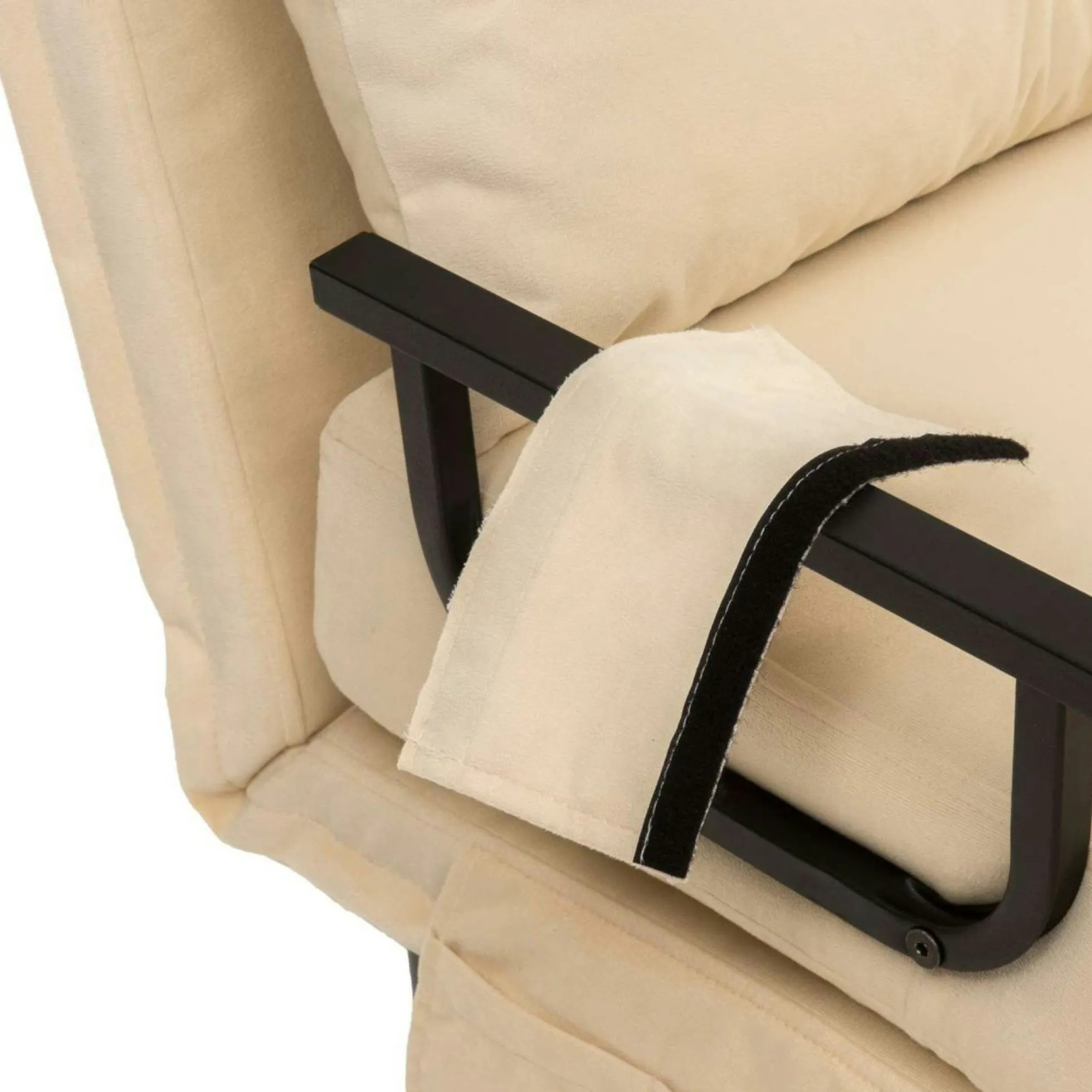 Fauteuil convertible écru inclinaison réglable 175 cm IBARRA