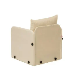Fauteuil convertible écru 1 place couchage 200 cm ORURO
