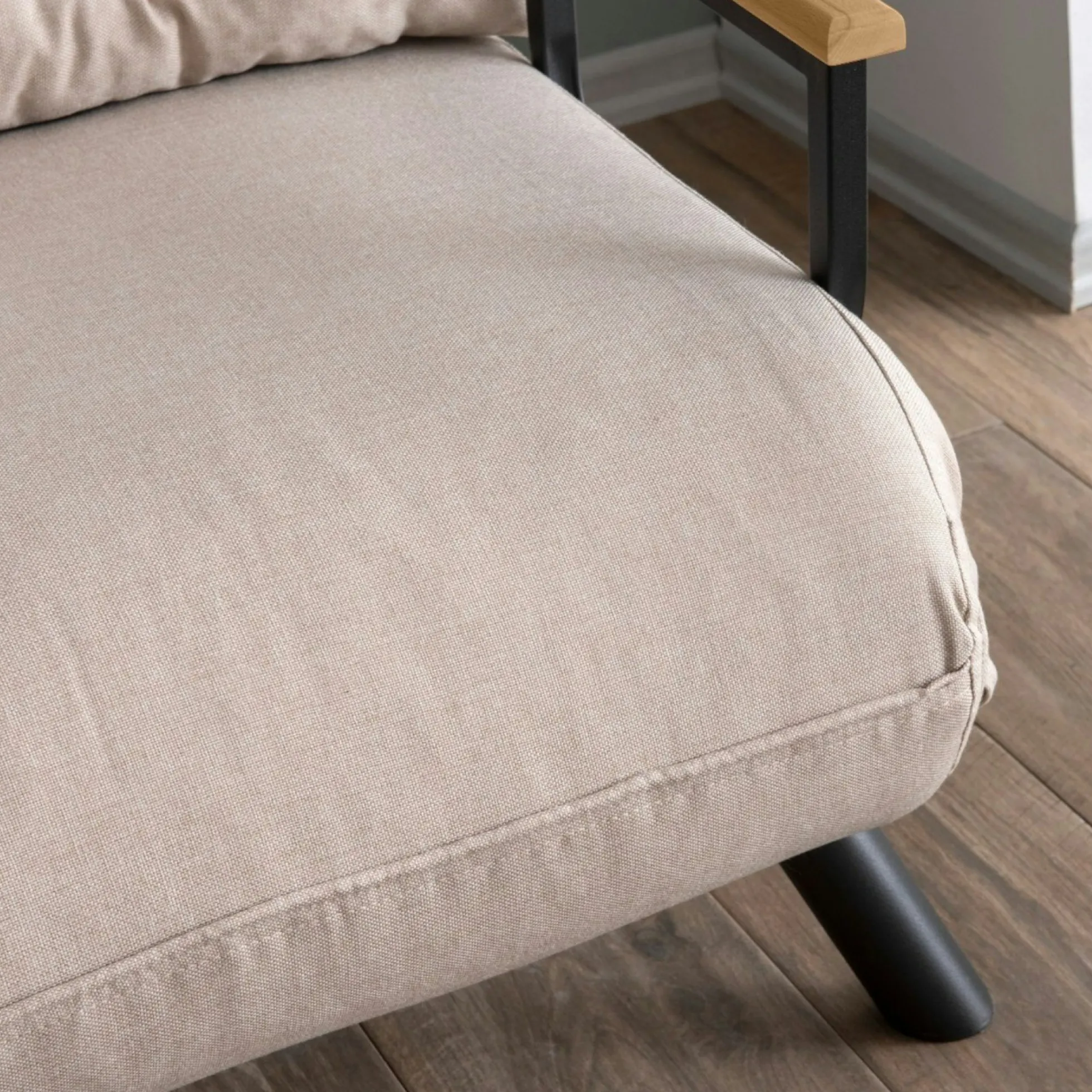 Fauteuil convertible écru 1 place couchage 175 cm MODI