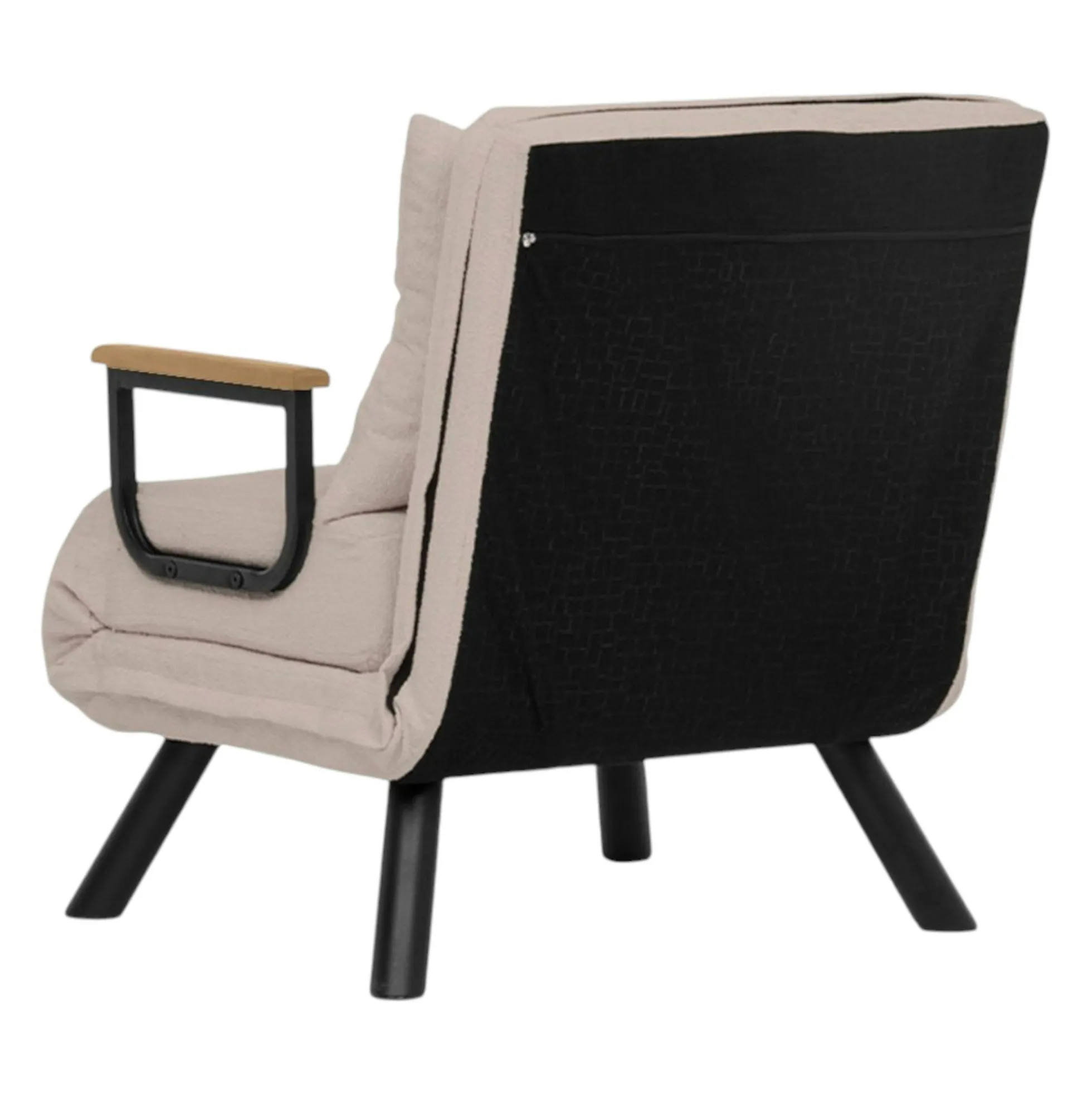 Fauteuil convertible écru 1 place couchage 175 cm MODI