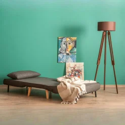 Fauteuil convertible gris chiné, couchage 180 cm COPALA