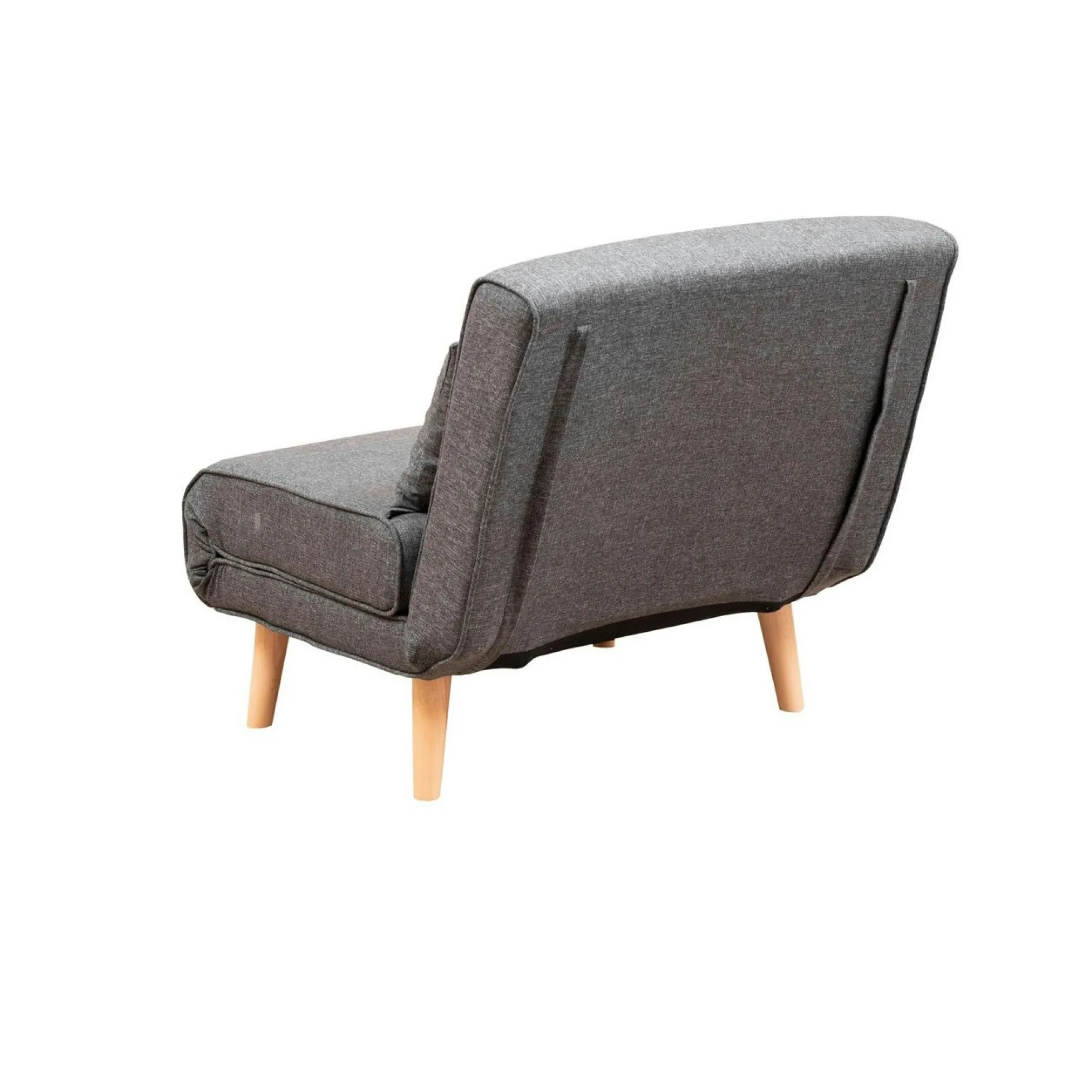Fauteuil convertible gris chiné, couchage 180 cm COPALA