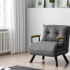 Fauteuil convertible gris clair - coussin assorti MODI