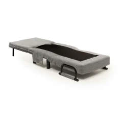 Fauteuil convertible gris clair couchage 175 cm IBARRA