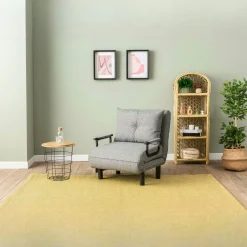 Fauteuil convertible gris clair couchage 175 cm IBARRA