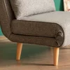 Fauteuil convertible gris clair chiné, couchage 180 cm COPALA