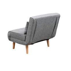 Fauteuil convertible gris clair chiné, couchage 180 cm COPALA