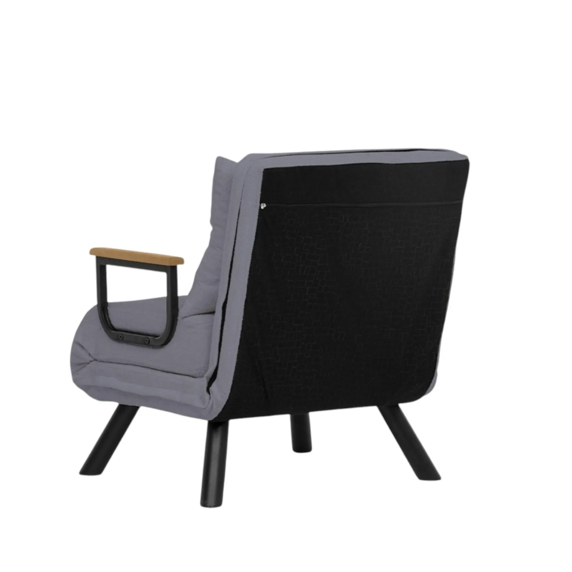 Fauteuil convertible gris - coussin assorti MODI