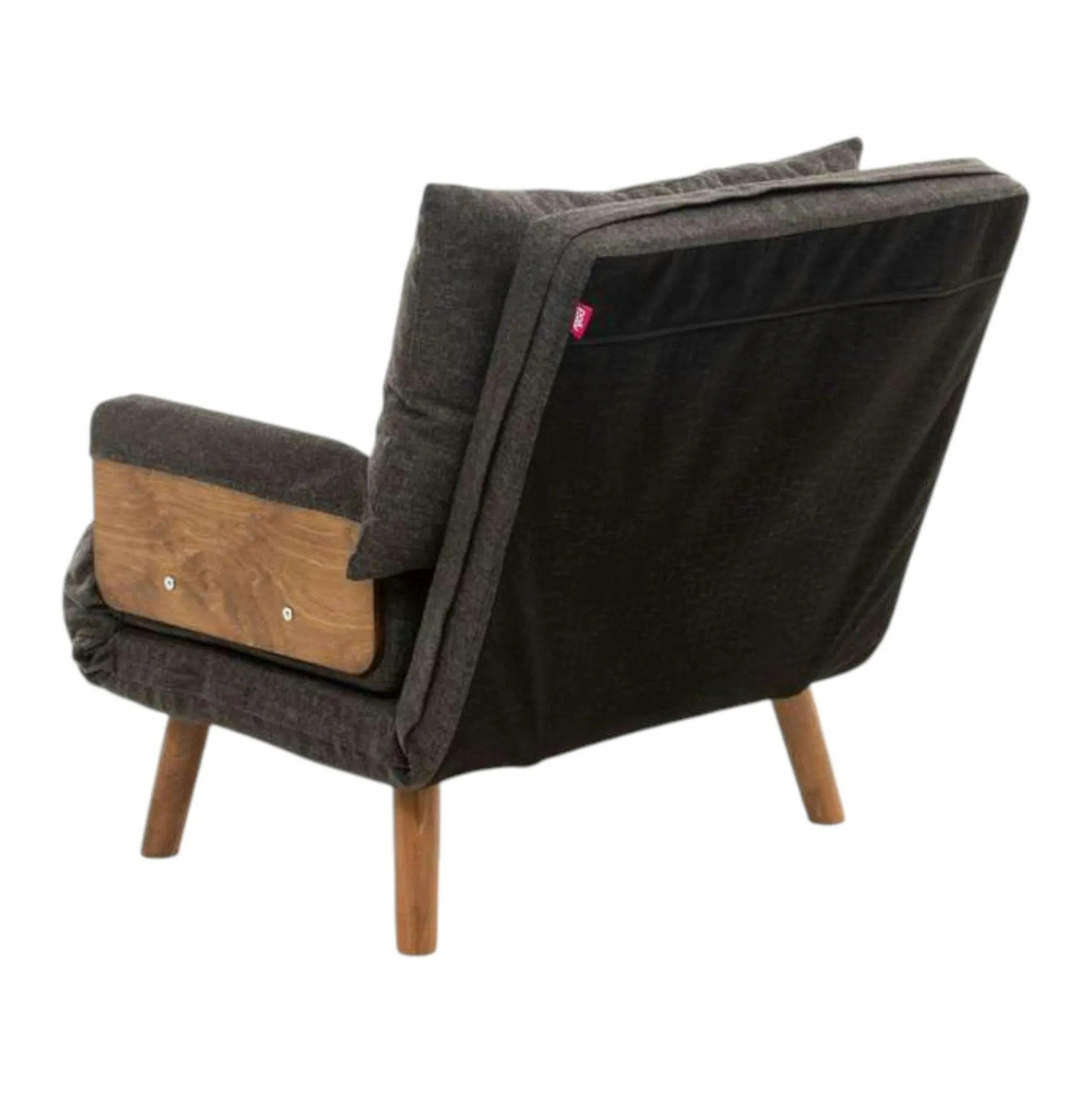 Fauteuil convertible gris foncé 1 place couchage 190 cm LOJA