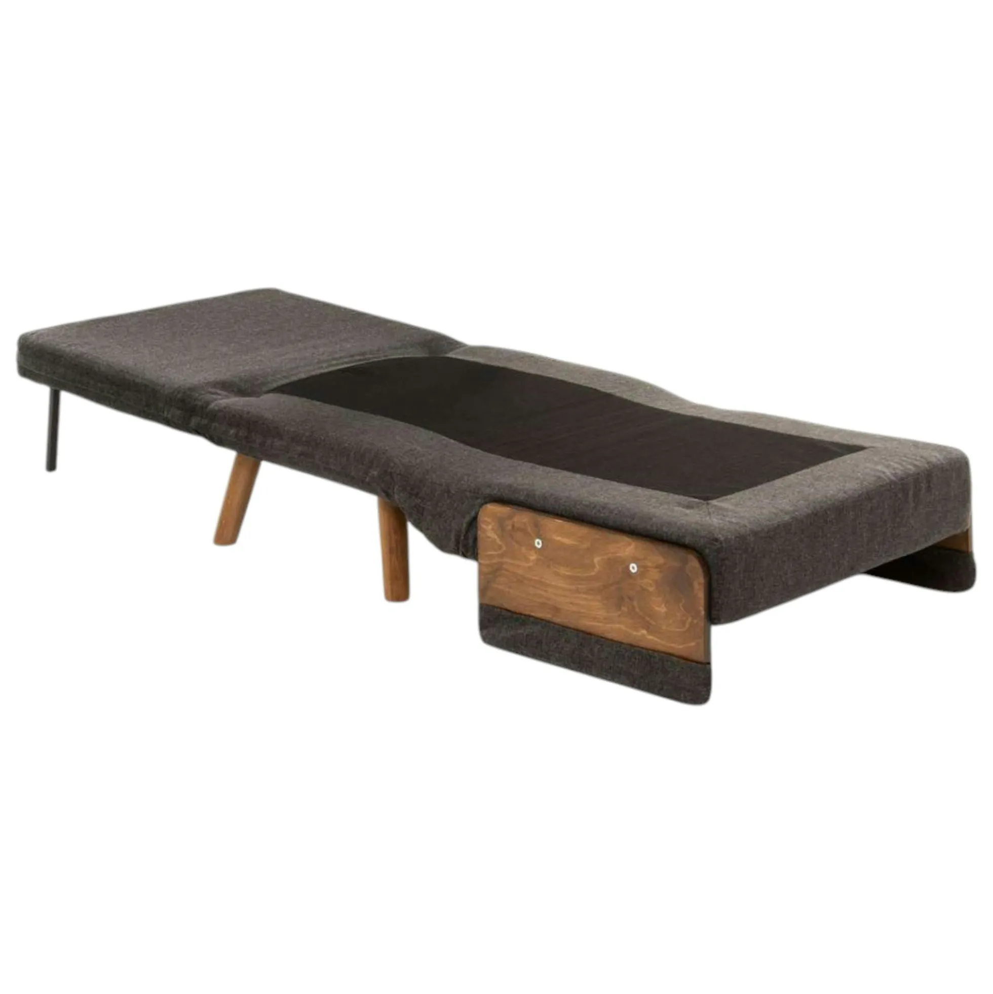 Fauteuil convertible gris foncé 1 place couchage 190 cm LOJA