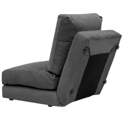 Fauteuil convertible gris foncé - tissu MODI