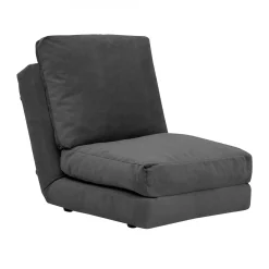 Fauteuil convertible gris foncé - tissu MODI