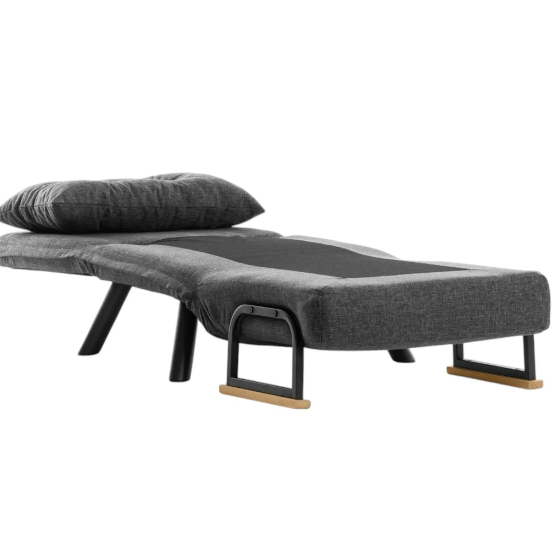 Fauteuil convertible gris foncé - coussin assorti MODI