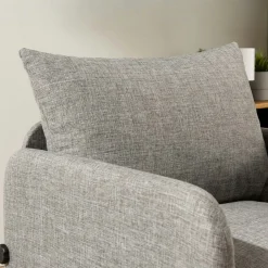 Fauteuil convertible gris lin 1 place couchage 200 cm ORURO