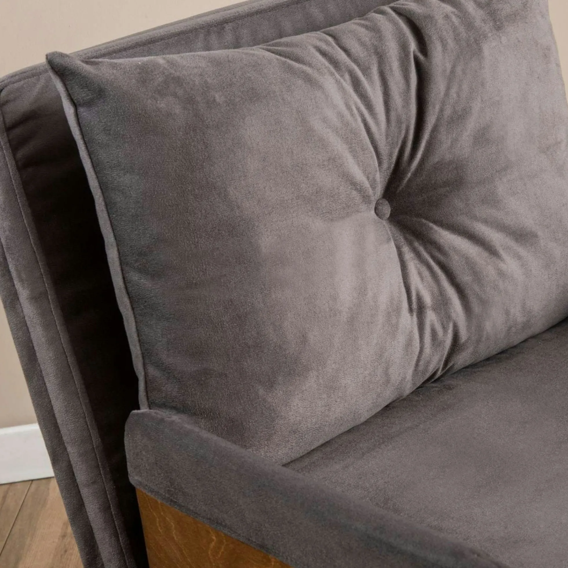 Fauteuil convertible gris orage 1 place couchage 190 cm LOJA