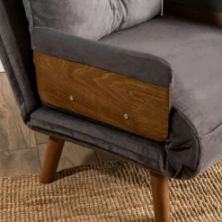Fauteuil convertible gris orage 1 place couchage 190 cm LOJA