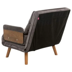 Fauteuil convertible gris orage 1 place couchage 190 cm LOJA