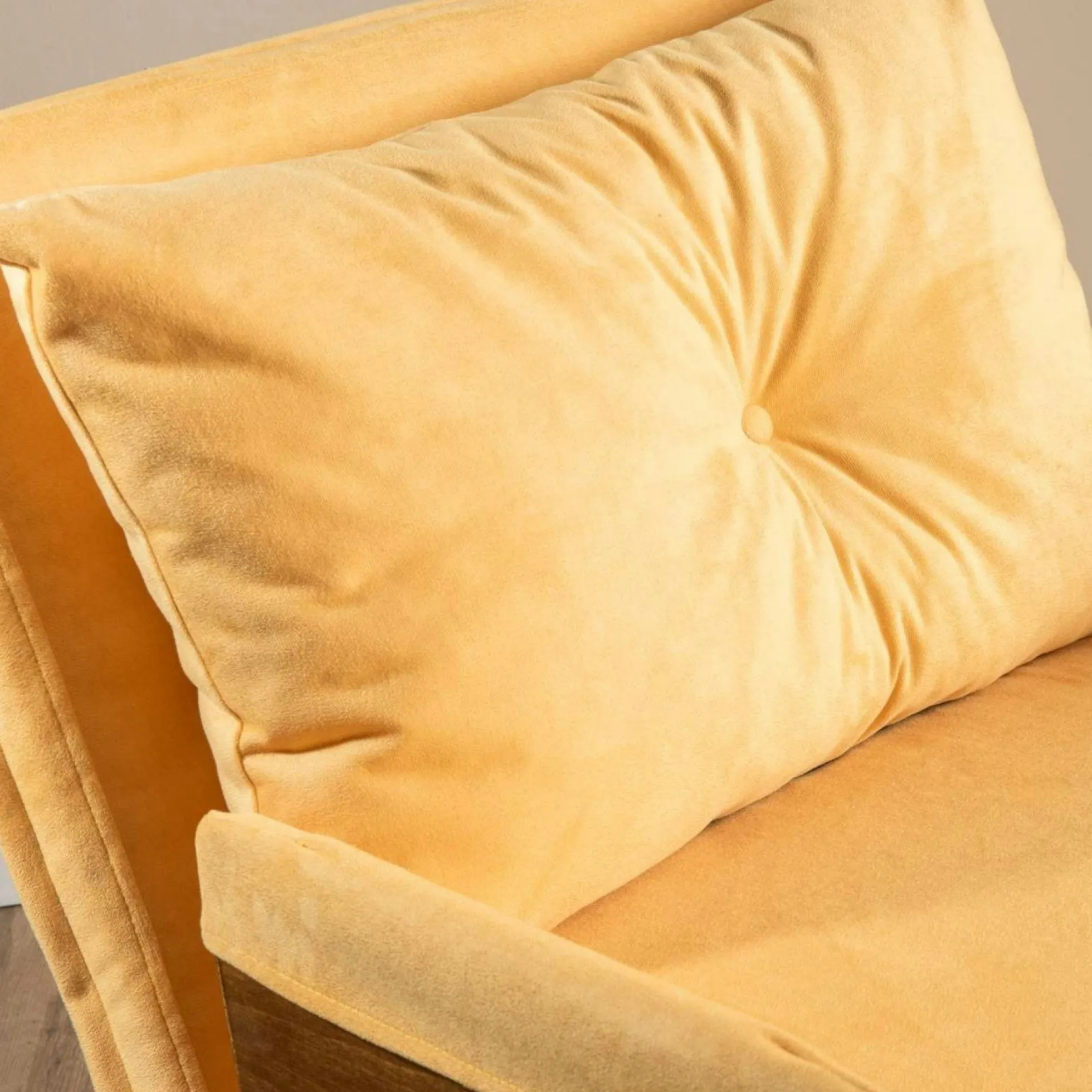 Fauteuil convertible jaune 1 place couchage 190 cm LOJA