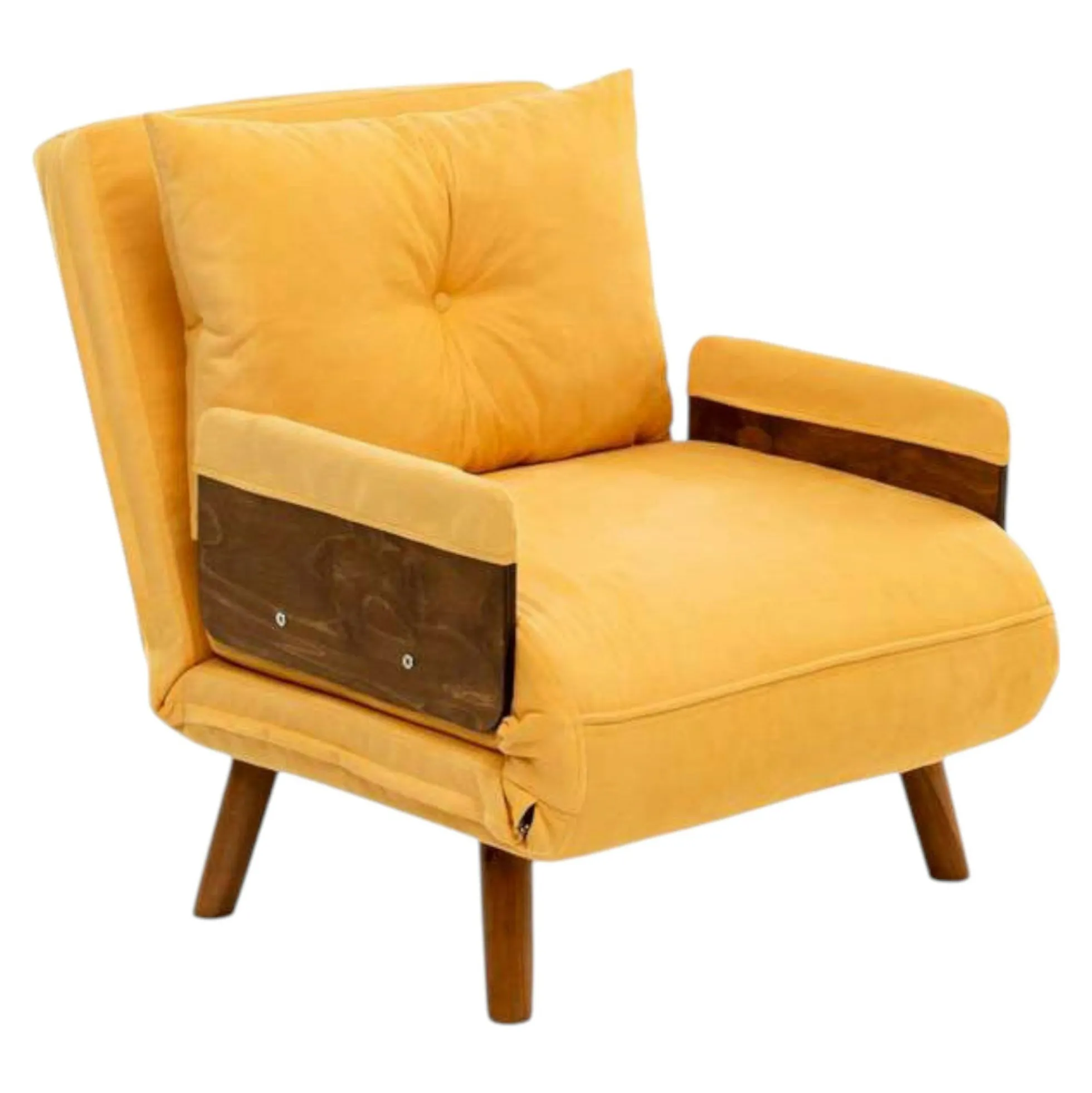 Fauteuil convertible jaune 1 place couchage 190 cm LOJA