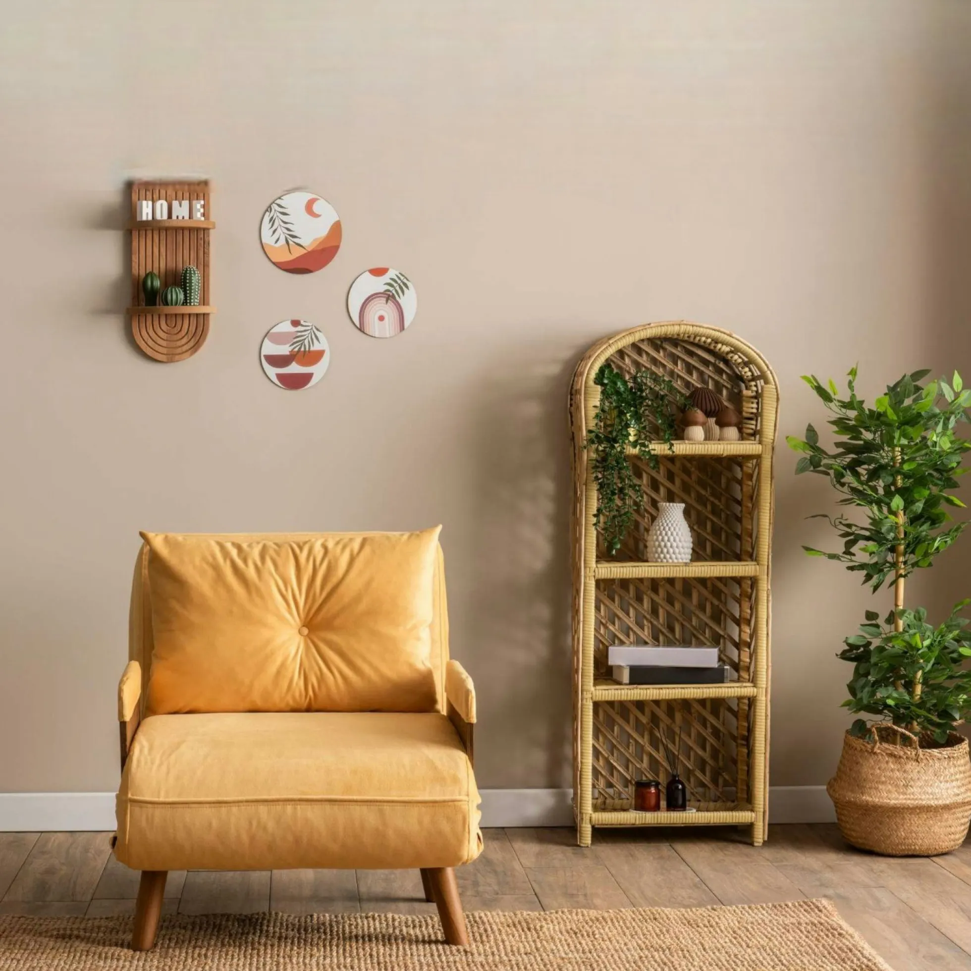 Fauteuil convertible jaune 1 place couchage 190 cm LOJA