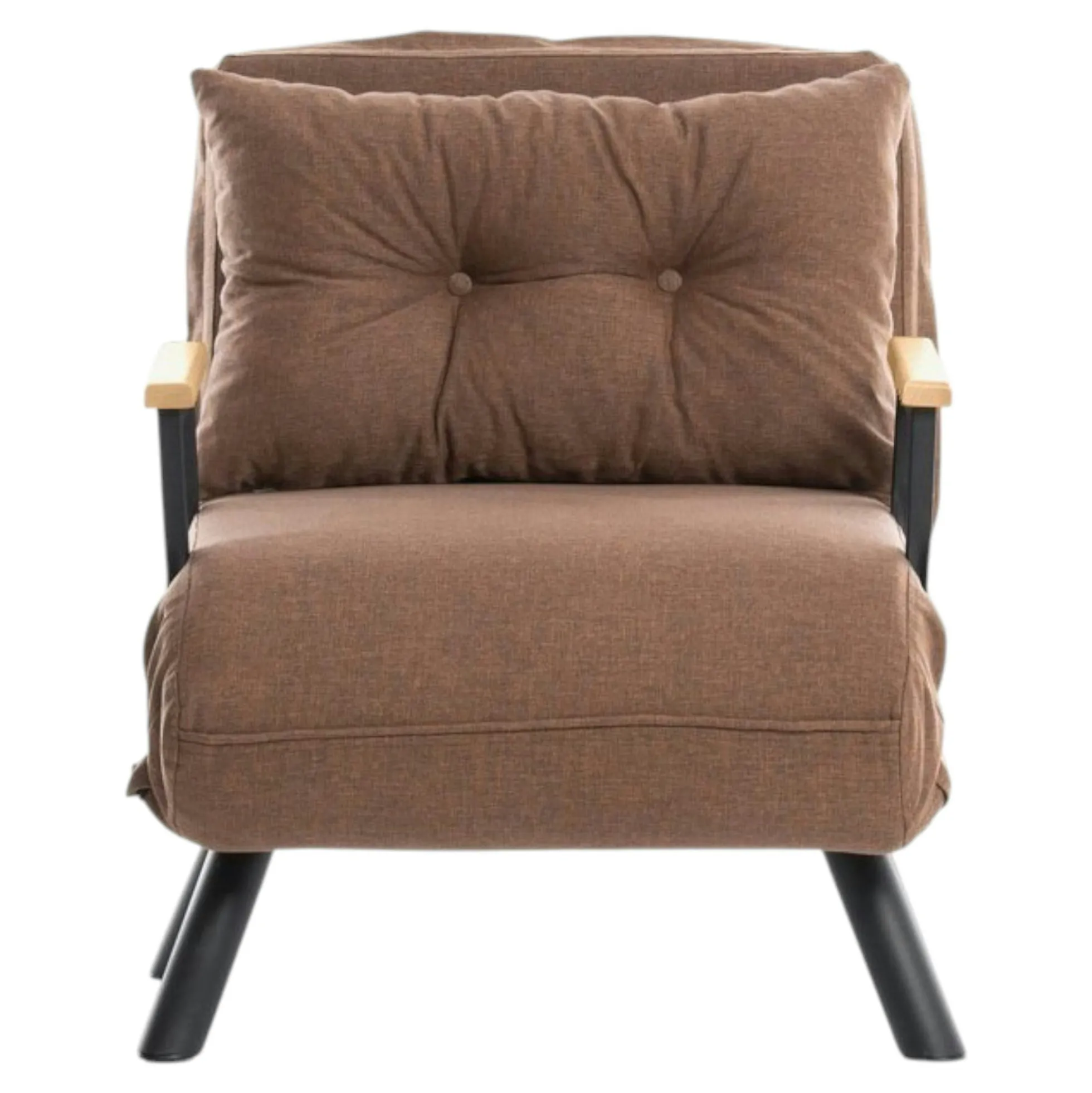 Fauteuil convertible marron 1 place couchage 175 cm MODI