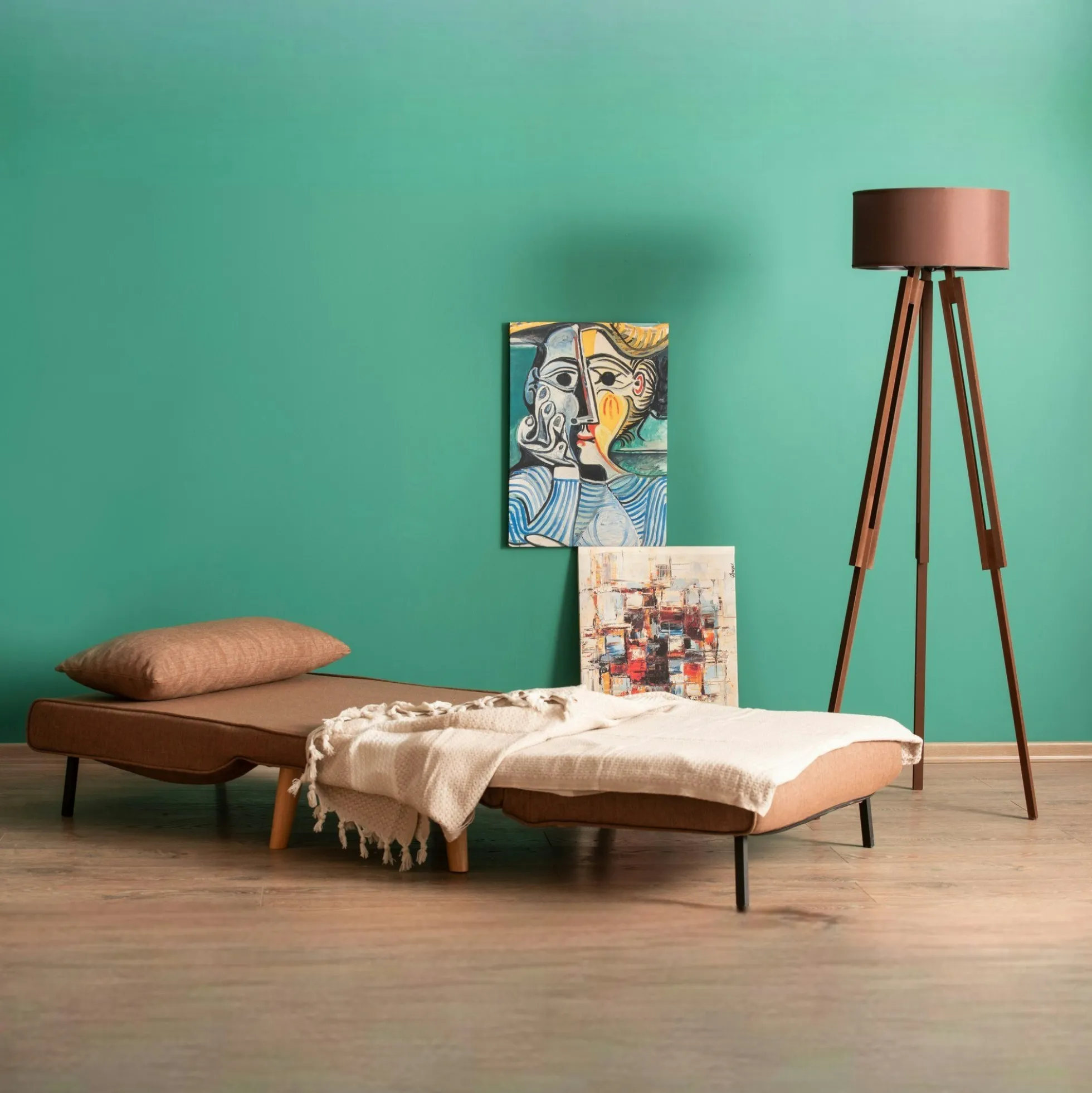 Fauteuil convertible marron, couchage 180 cm COPALA