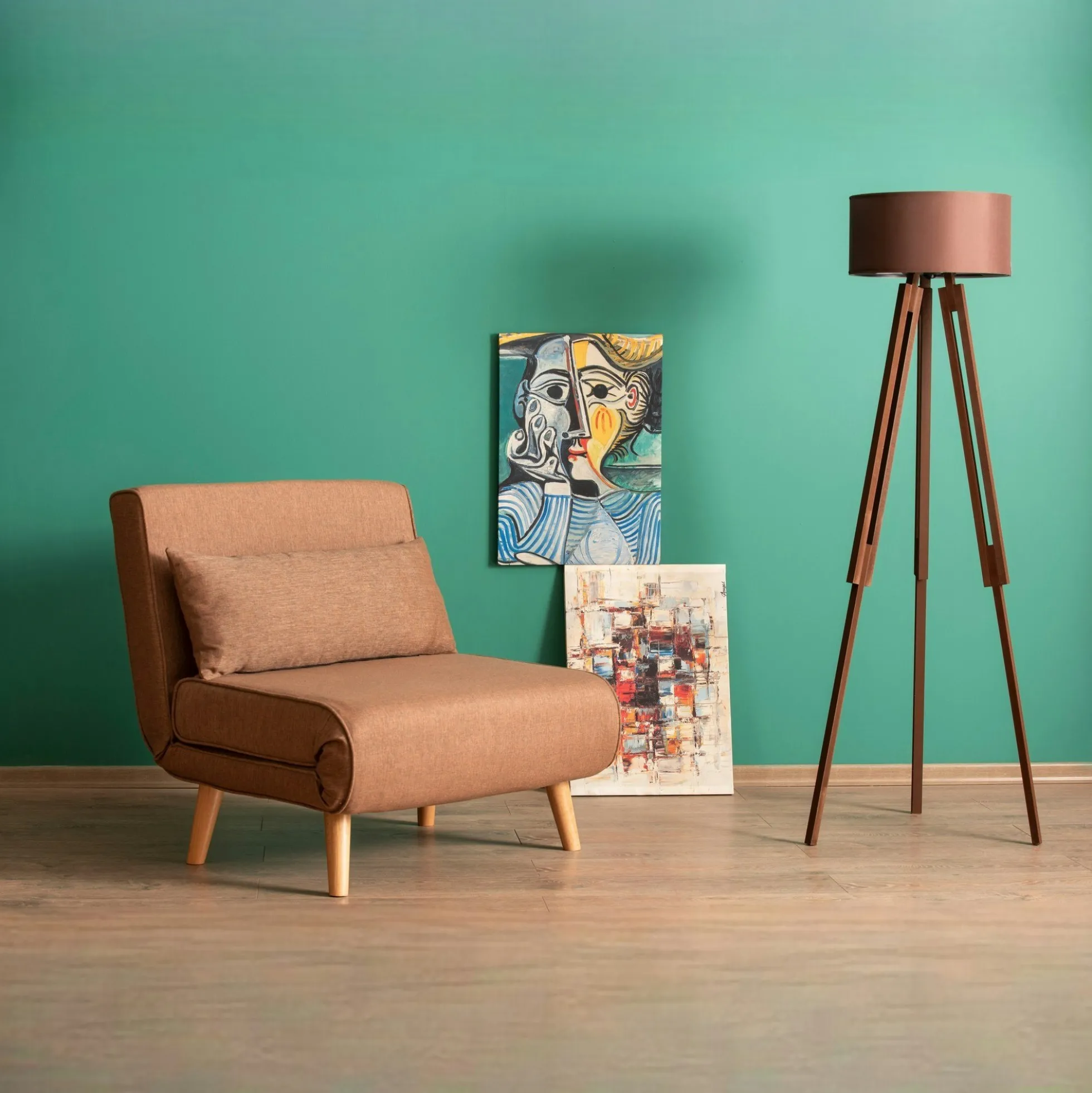 Fauteuil convertible marron, couchage 180 cm COPALA