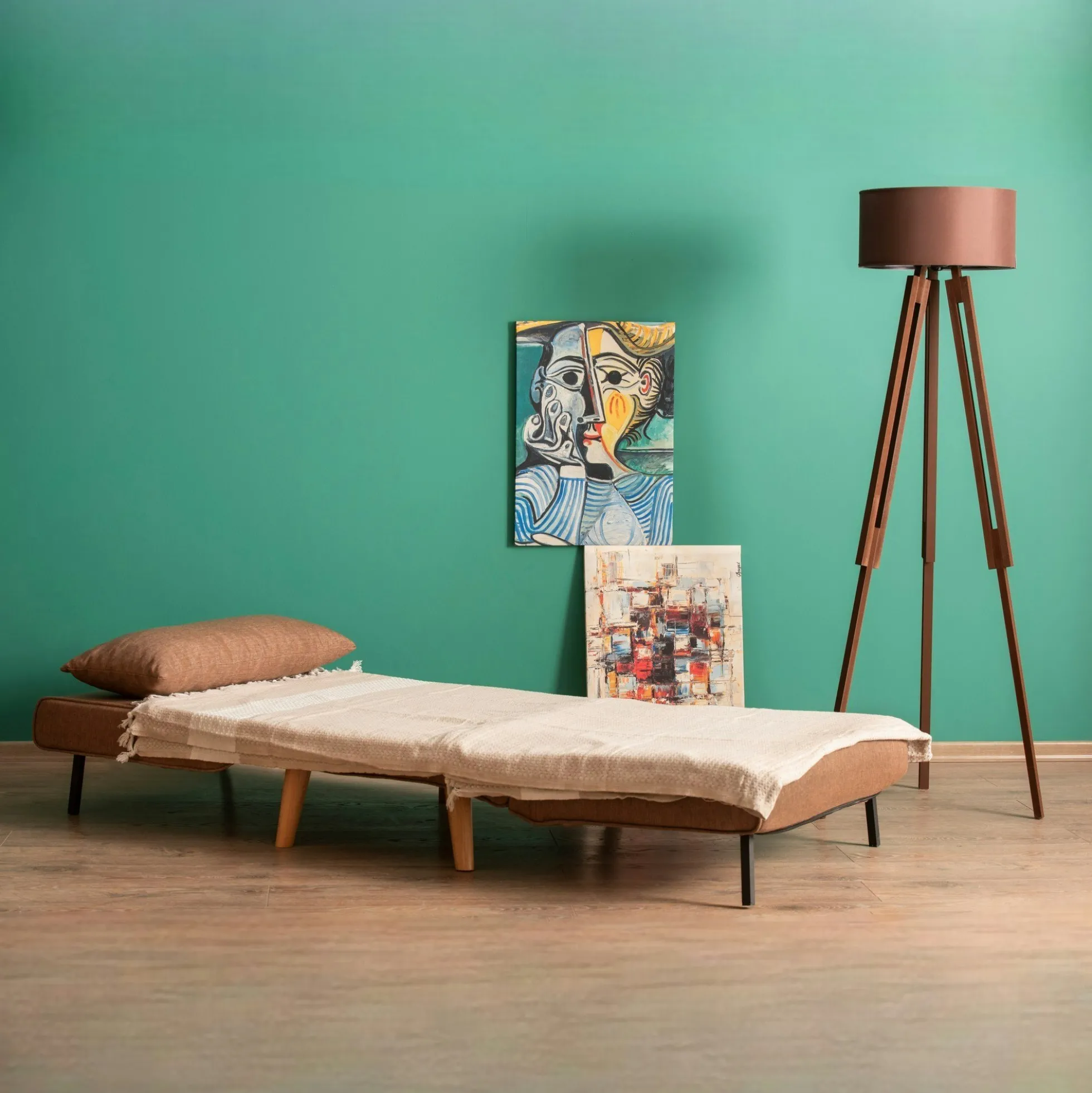 Fauteuil convertible marron, couchage 180 cm COPALA