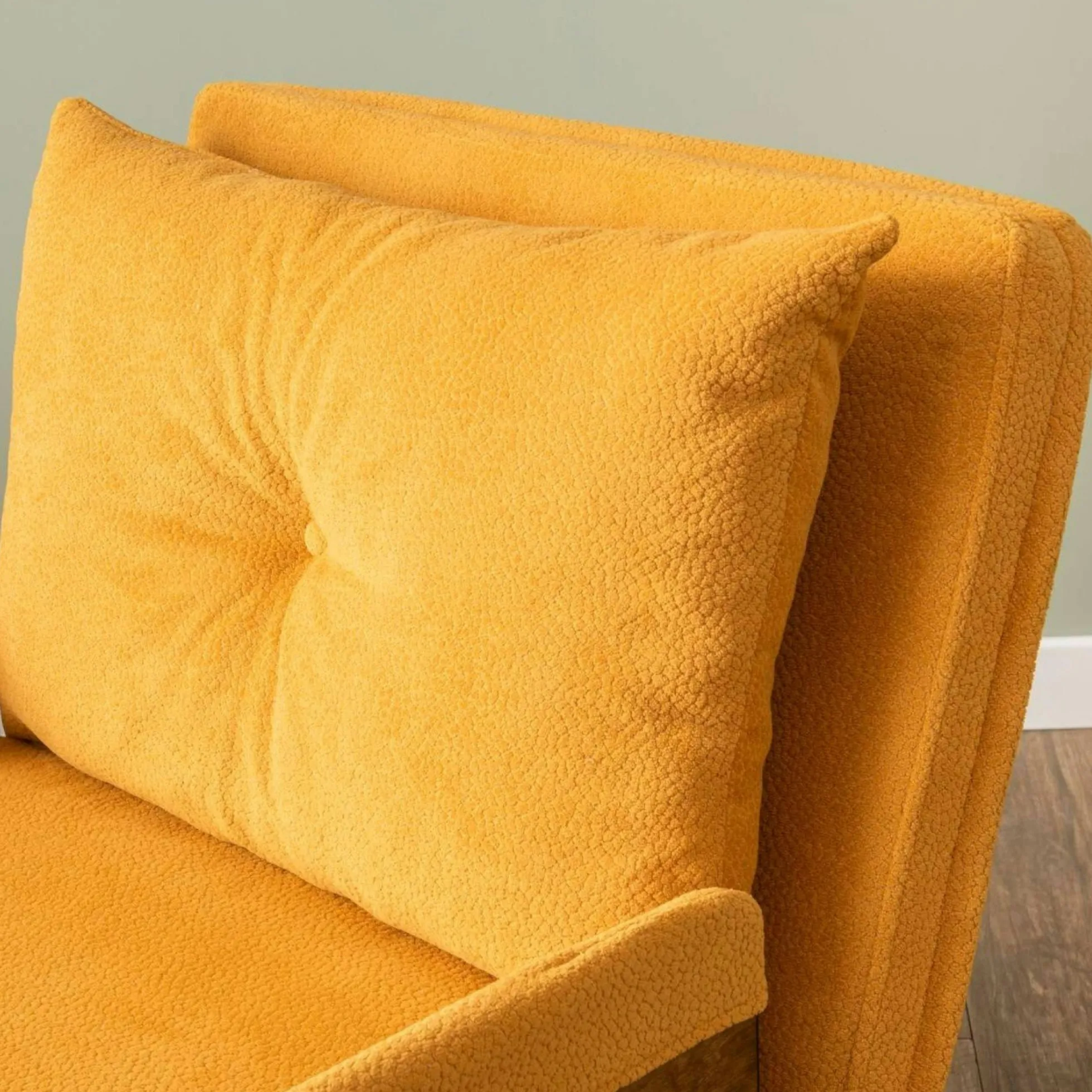 Fauteuil convertible moutarde 1 place couchage 190 cm LOJA