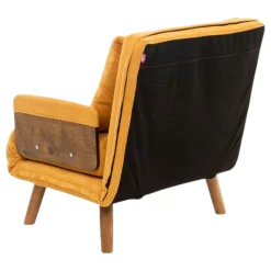 Fauteuil convertible moutarde 1 place couchage 190 cm LOJA