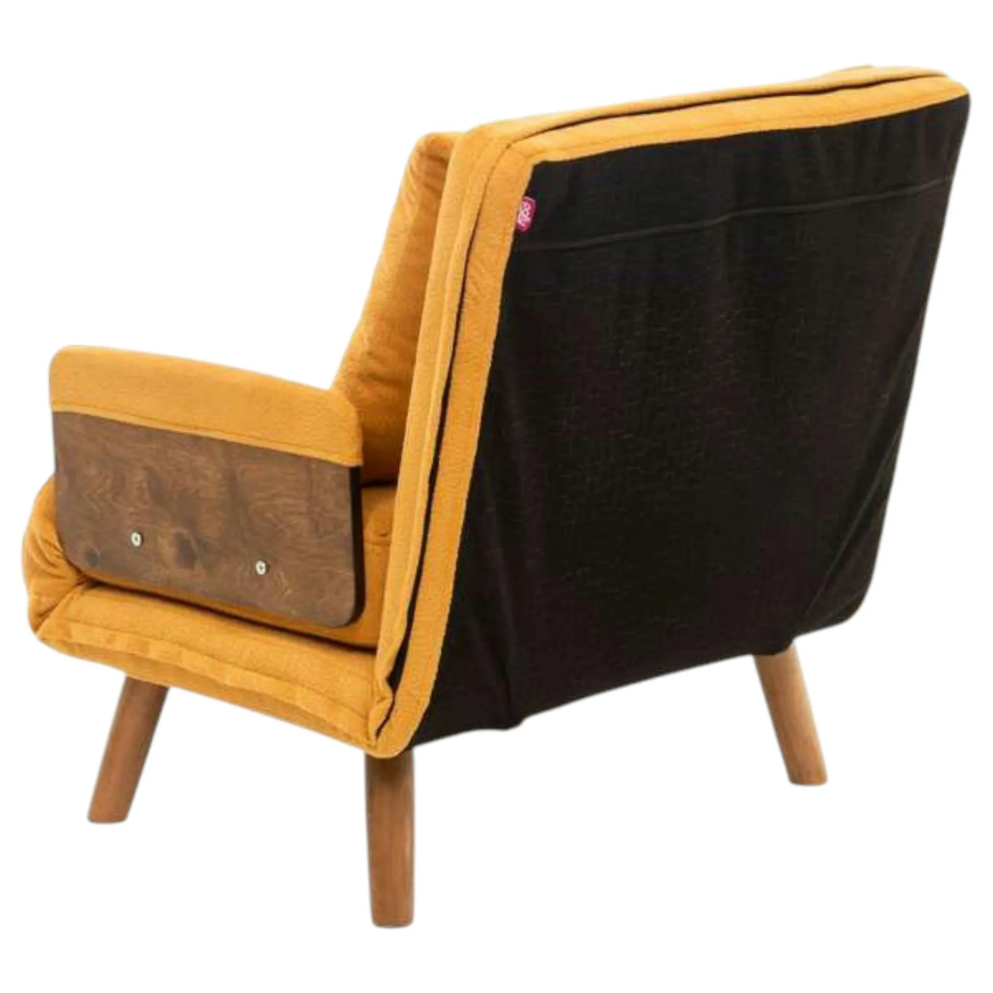 Fauteuil convertible moutarde 1 place couchage 190 cm LOJA