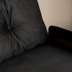 Fauteuil convertible noir 1 place couchage 190 cm LOJA