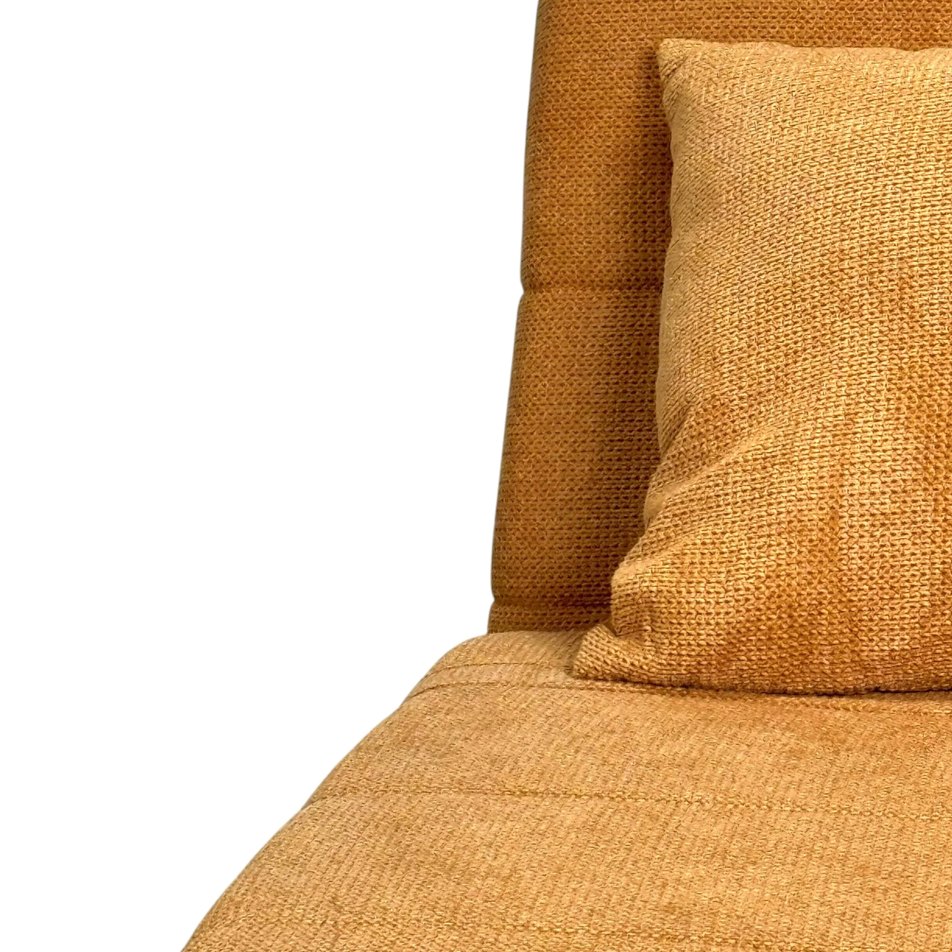 Fauteuil convertible 1 place moutarde - coussin inclus PALAU