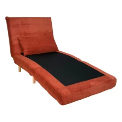 Fauteuil convertible 1 place rouille - coussin inclus PALAU