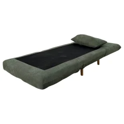 Fauteuil convertible 1 place vert - coussin inclus PALAU