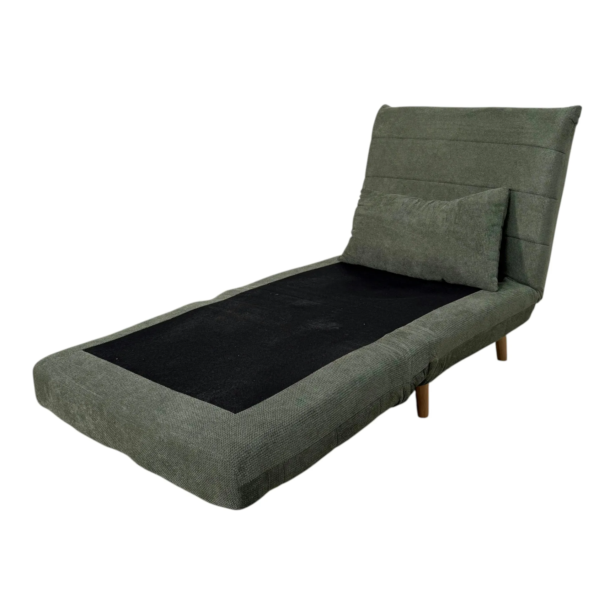Fauteuil convertible 1 place vert - coussin inclus PALAU