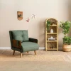 Fauteuil convertible vert 1 place couchage 190 cm LOJA