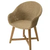 Fauteuil de jardin arrondi résine tressée beige (lot de 2) MANY