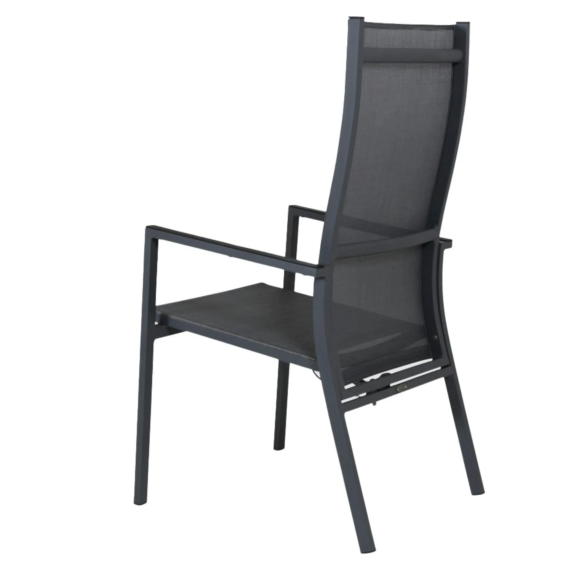 Fauteuil de jardin en aluminium avec dossier réglable gris anthracite (lot de 2) OSLO
