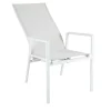 Fauteuil de jardin en aluminium avec dossier réglable blanc (lot de 2) OSLO