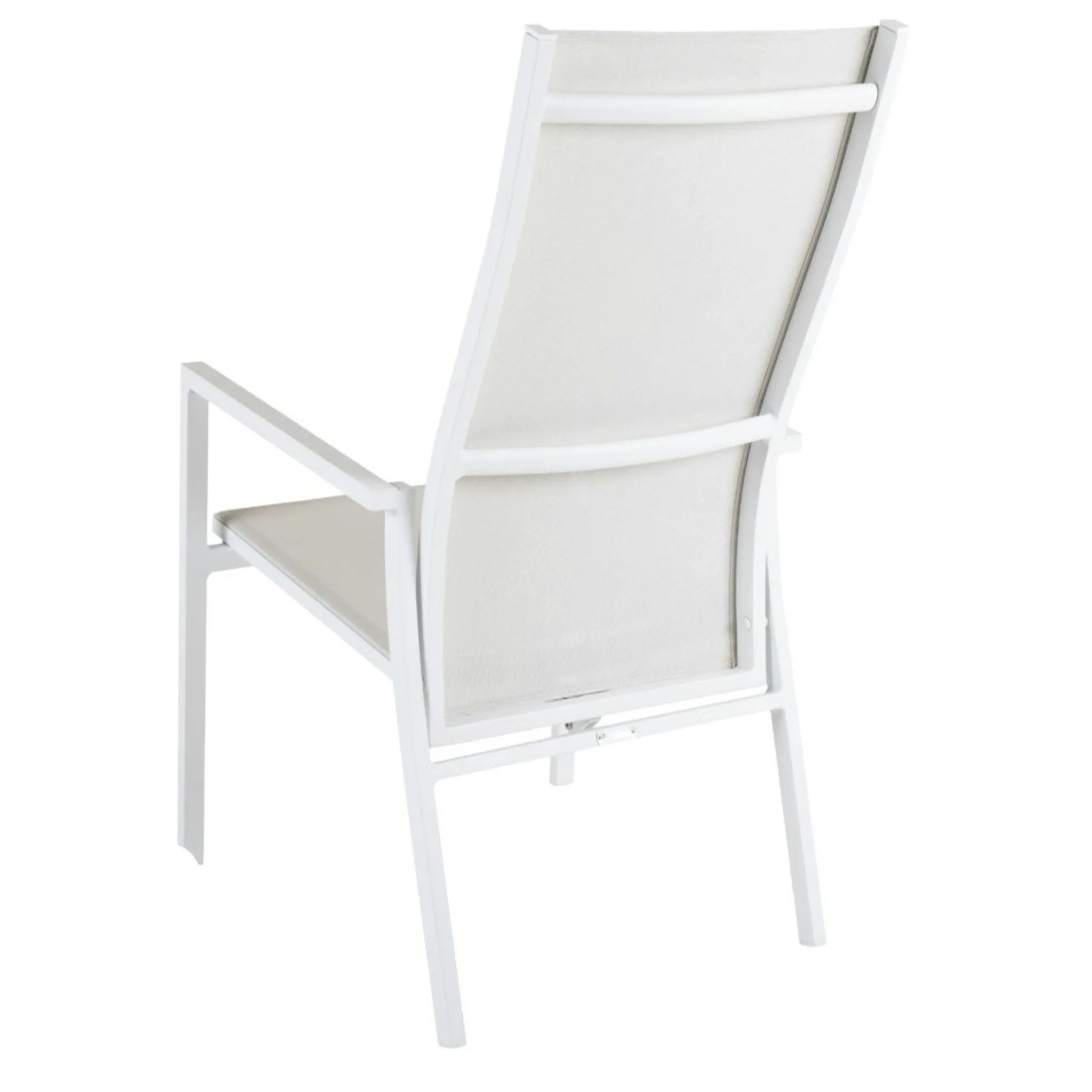 Fauteuil de jardin en aluminium avec dossier réglable blanc (lot de 2) OSLO