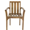 Fauteuil de jardin en teck huilé (lot de 2) MACAO