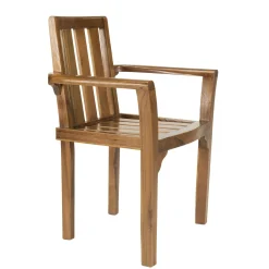 Fauteuil de jardin en teck huilé (lot de 2) MACAO
