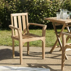 Fauteuil de jardin en teck (lot de 2) SUMMER