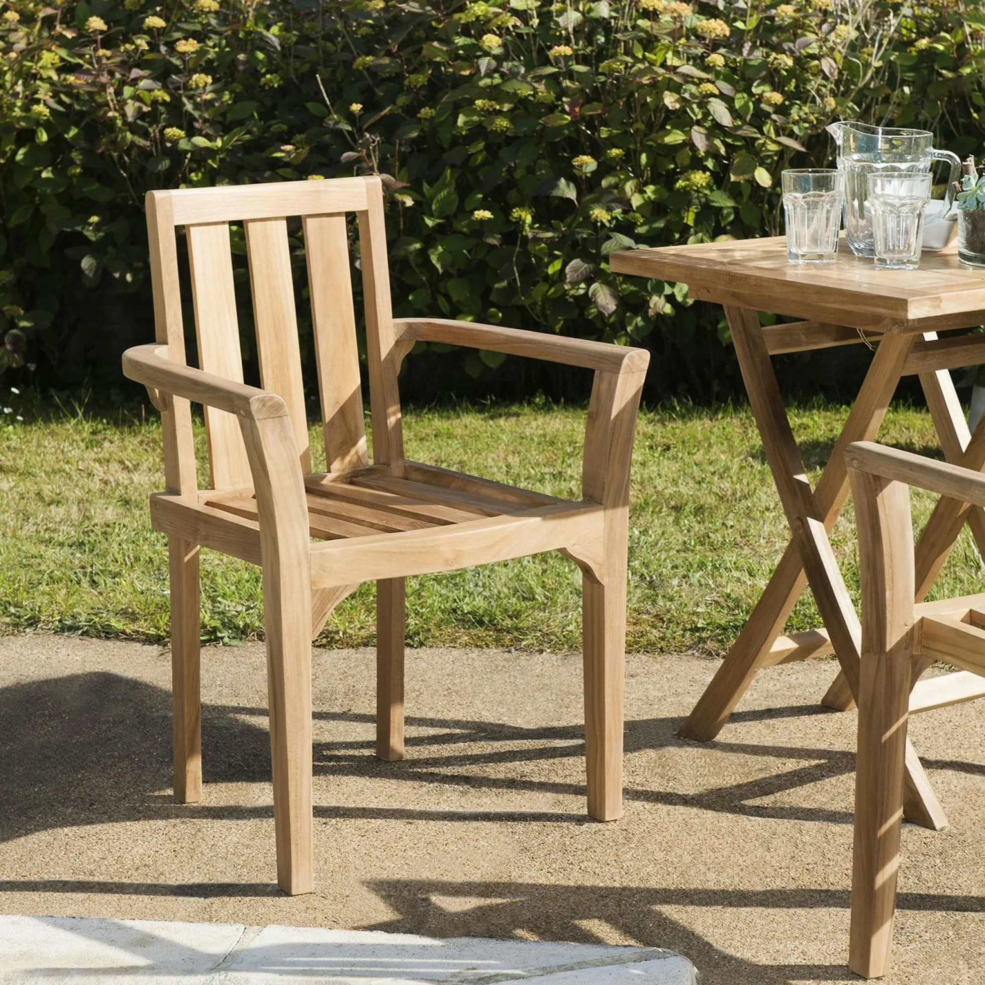 Fauteuil de jardin en teck (lot de 2) SUMMER