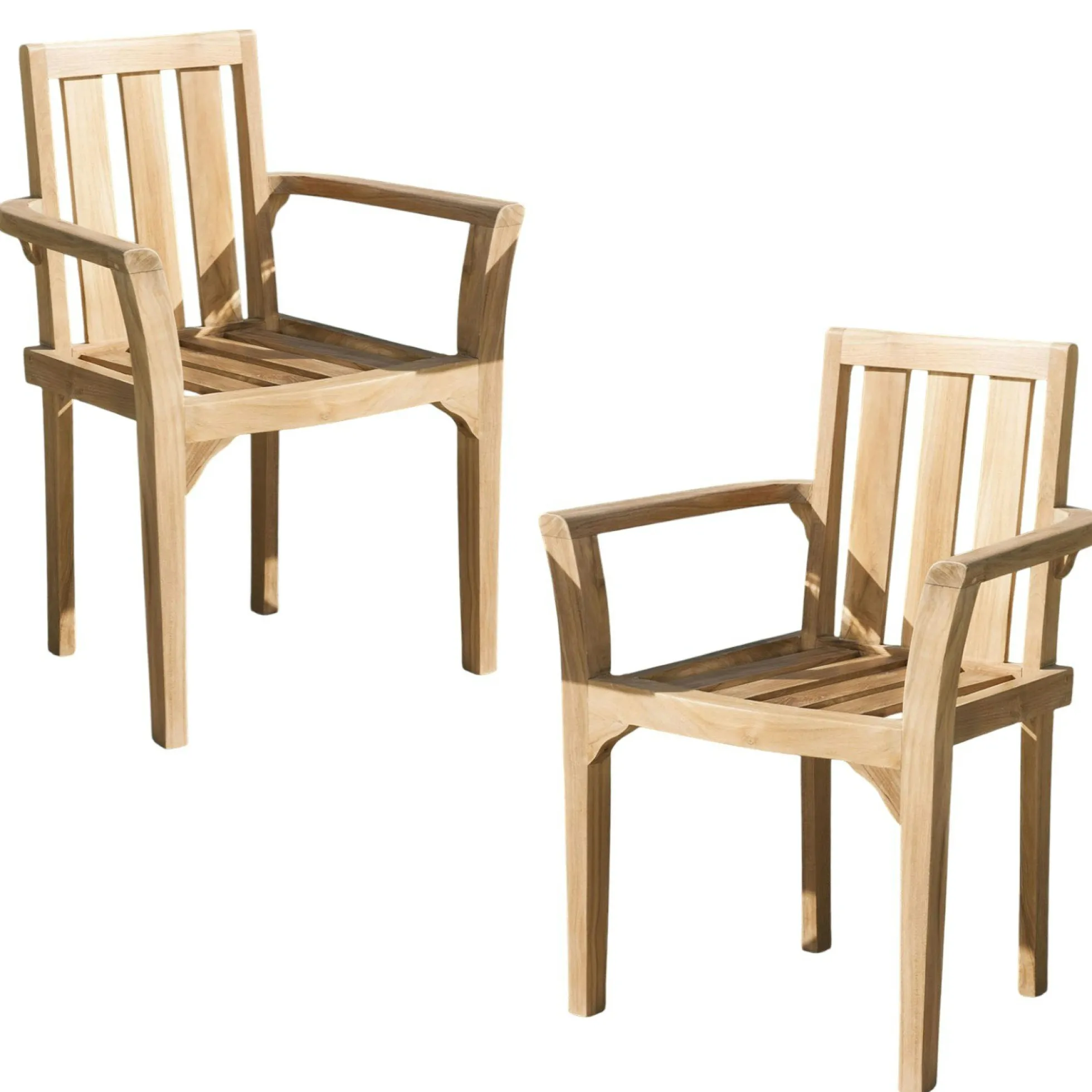 Fauteuil de jardin en teck (lot de 2) SUMMER