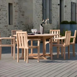 Fauteuil de jardin en teck (lot de 2) SUMMER