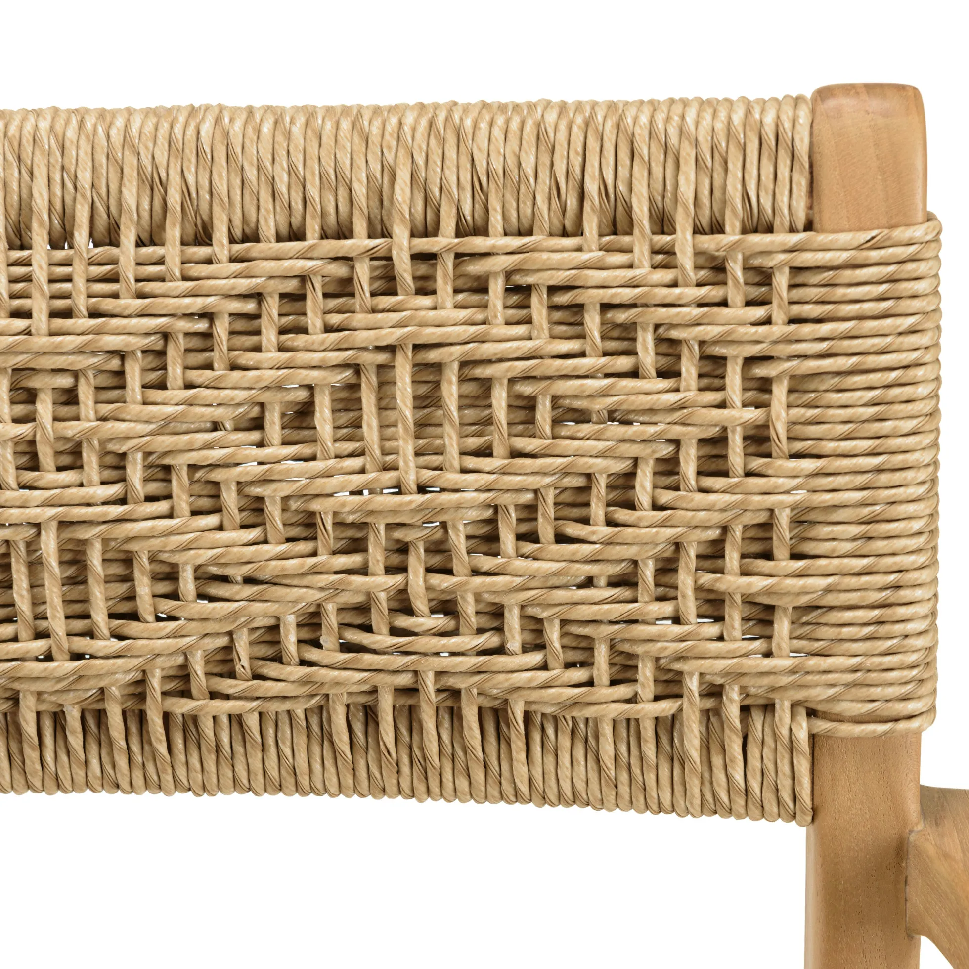 Fauteuil de jardin en teck tressage motif losanges (lot de 2) SUMMER