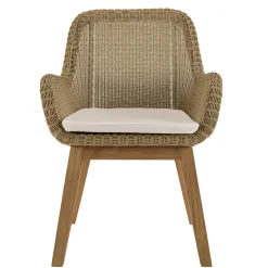Fauteuil de jardin résine tressée beige (lot de 2) MANY