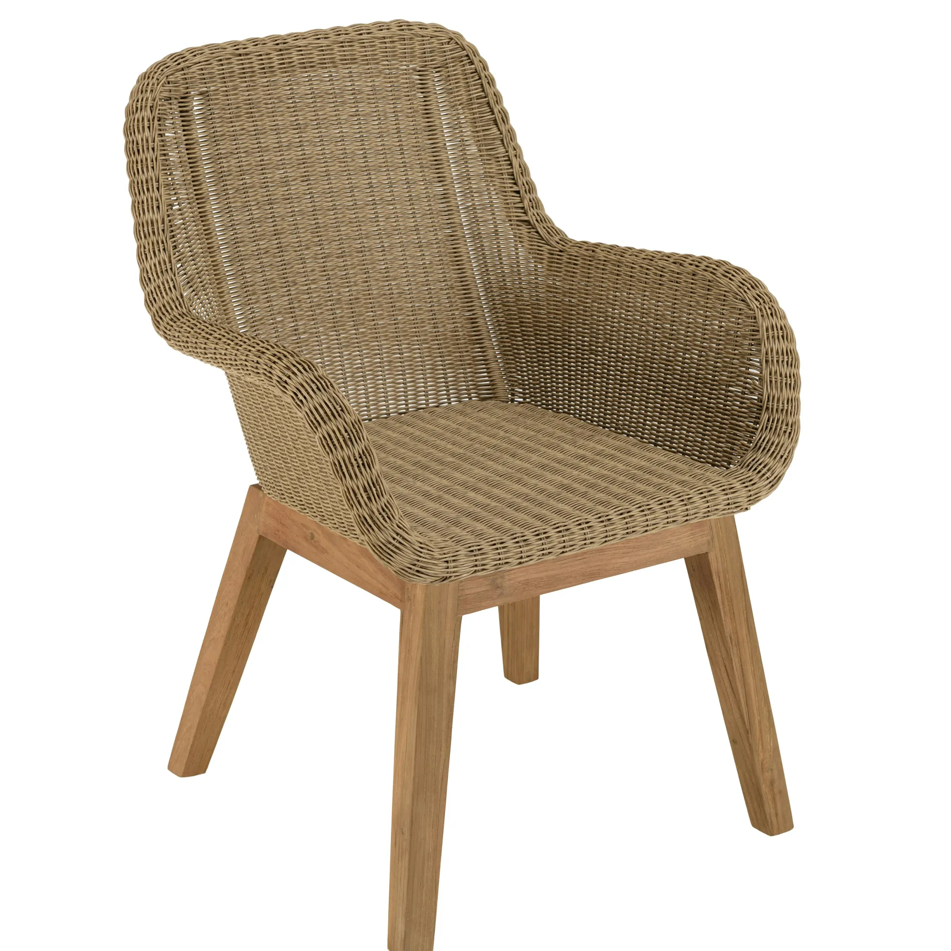 Fauteuil de jardin résine tressée beige (lot de 2) MANY